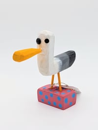 Image 2 of Folkart Seagull (Blue Polka Dots) 
