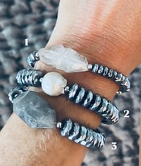 Image 2 of *new* SILVER HEMATITE bracelets
