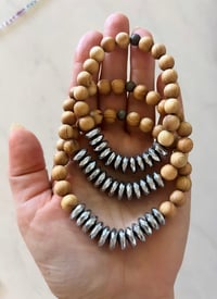 Image 3 of *new* SILVER HEMATITE + SANDALWOOD bracelets