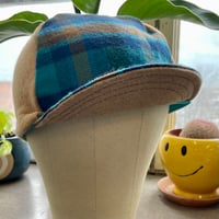 Image 1 of Cerulean Plaid Winter Cycling Cap