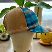 Image 3 of Cerulean Plaid Winter Cycling Cap