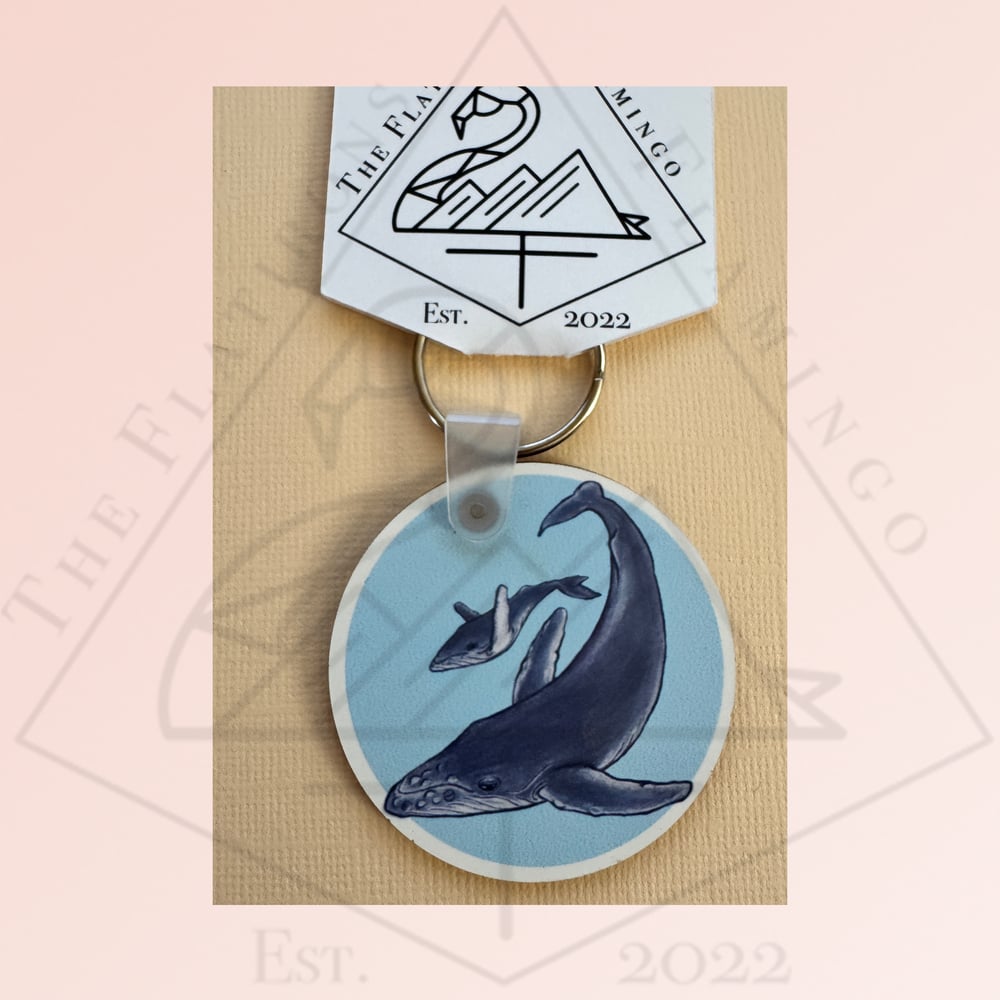 Image of Mama & Baby Whale  - Keychain