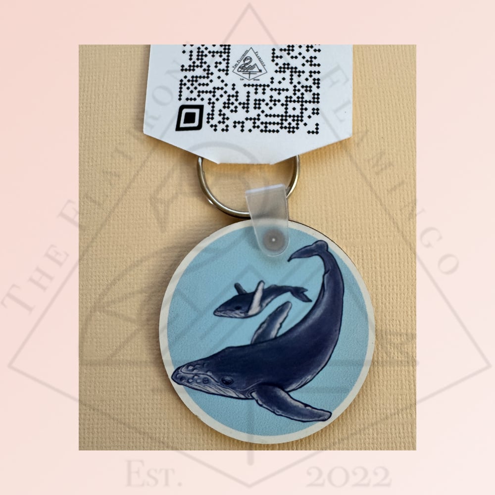 Image of Mama & Baby Whale  - Keychain
