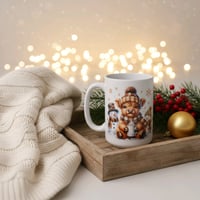 Image 2 of Highland Cow Christmas Cup