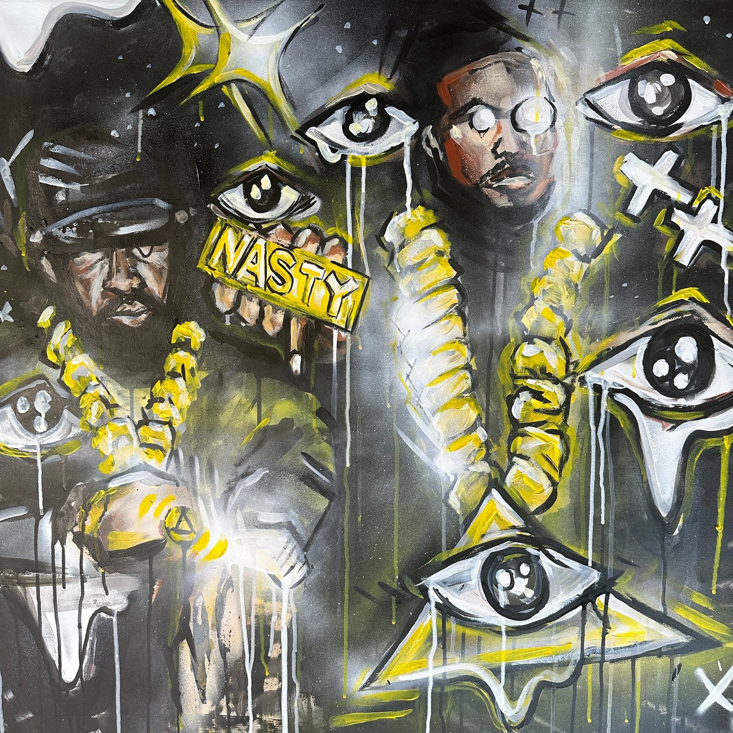 LIGHT YEARS AHEAD ORIGINAL PAINTING / 30x30"