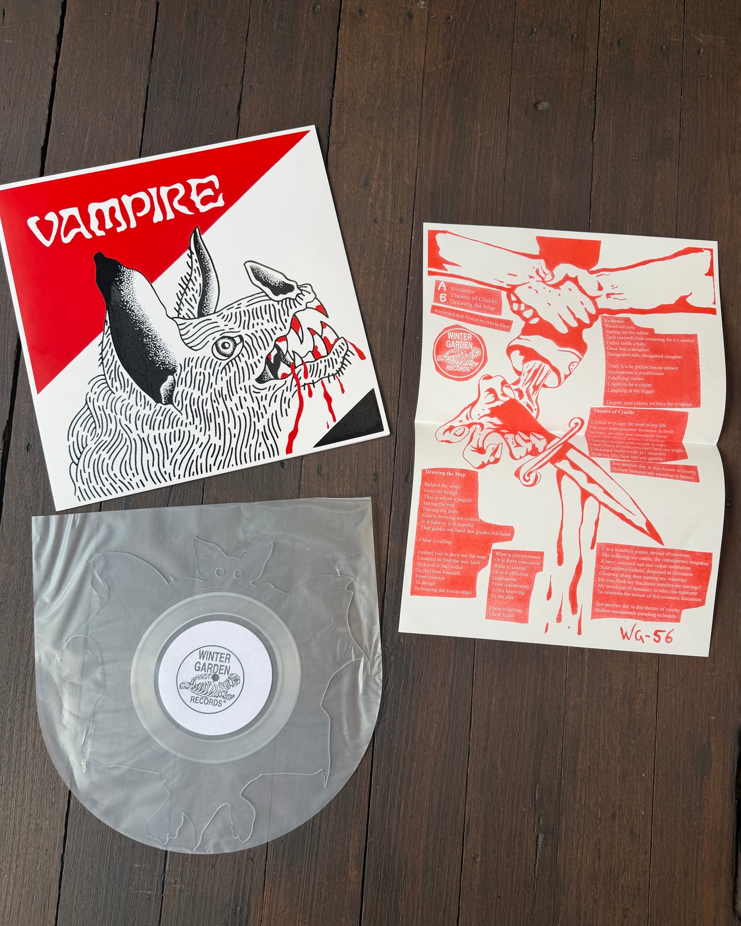 Vampire “die cut bat” 12”