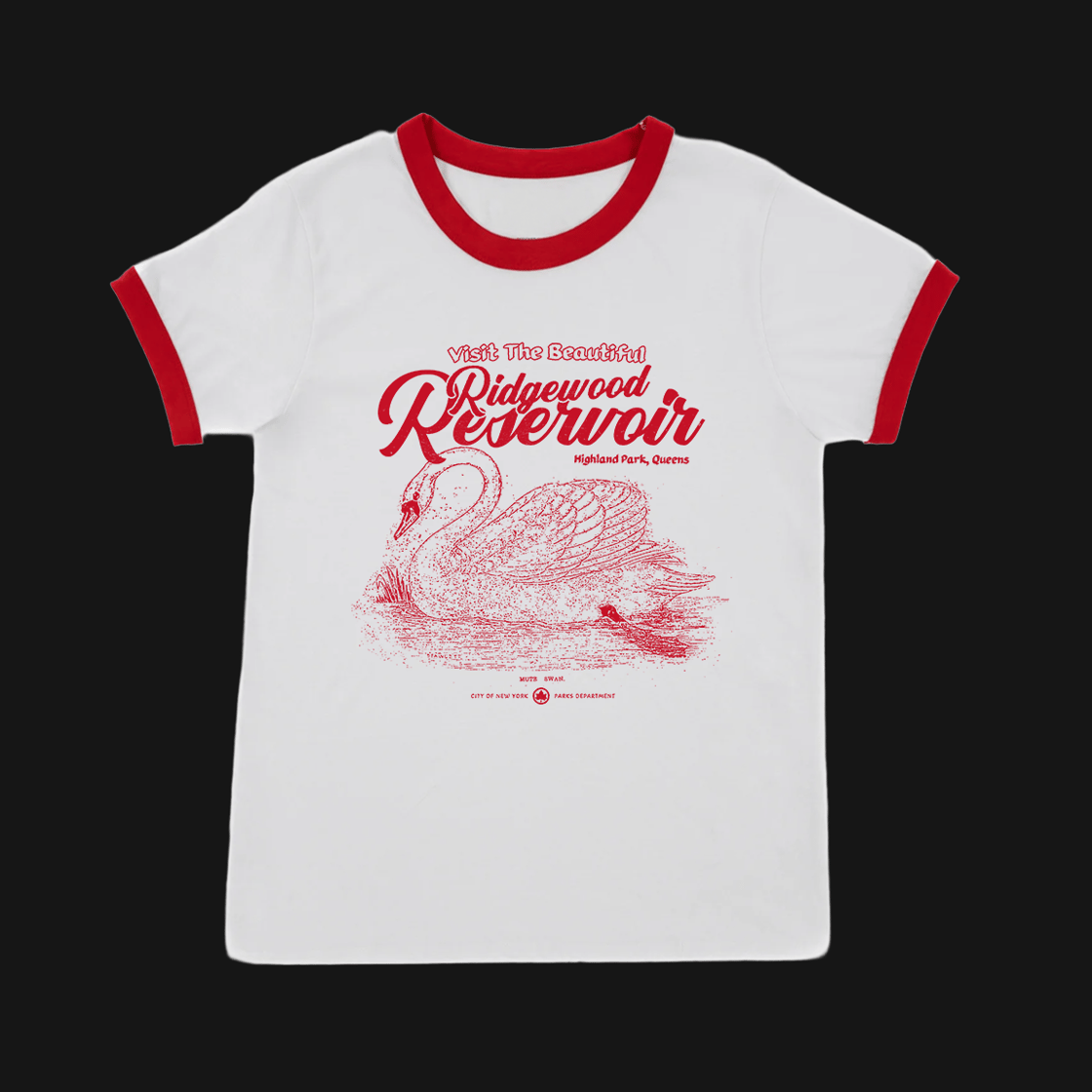 Image of Copy of Ridgewood Reservoir Queens, NY Shirt - 100% cotton RINGER t shirt