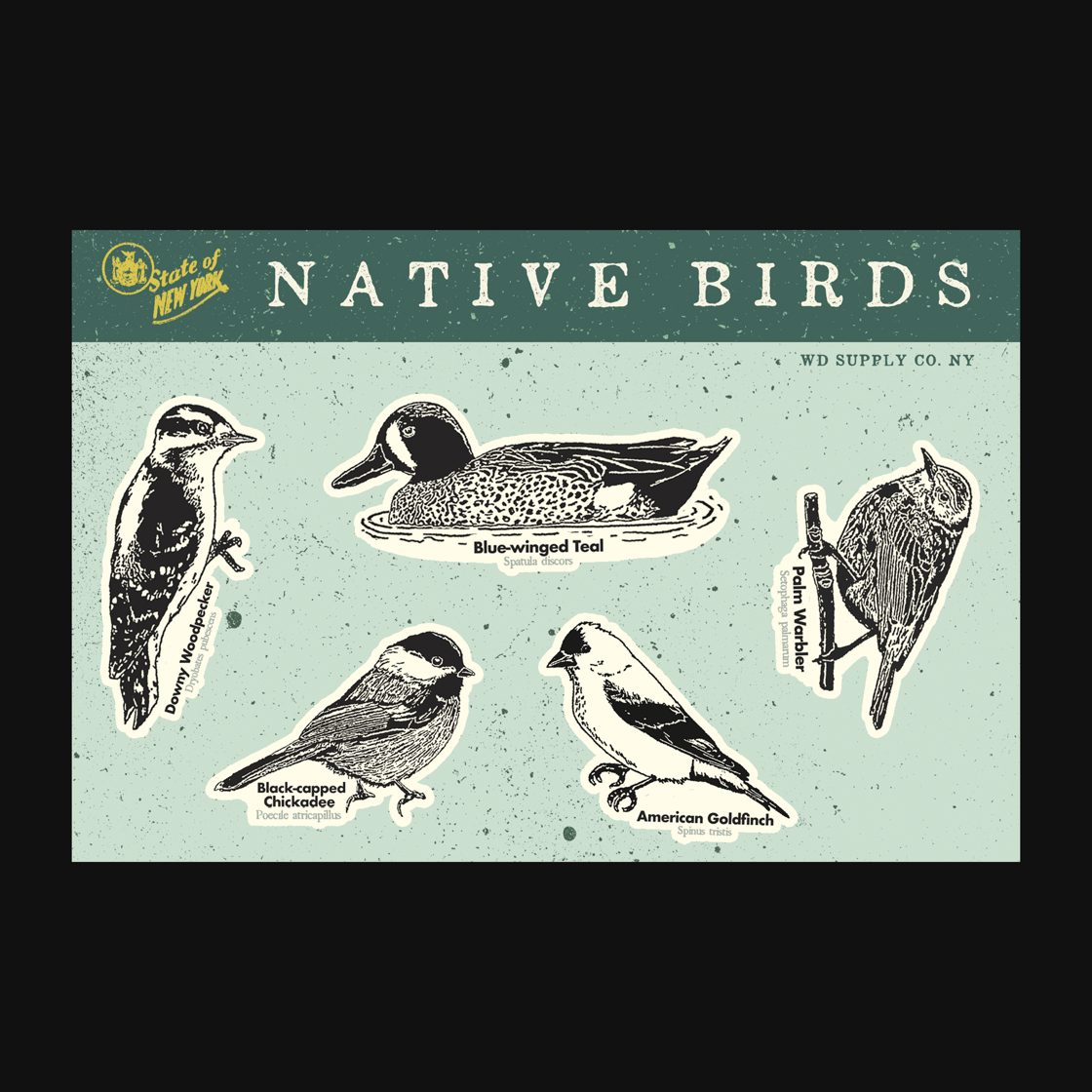Image of New York State Native Birds sticker sheet 4x6 (die cut)