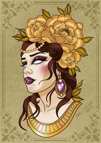 Image 2 of Golden Girl tattoo art print