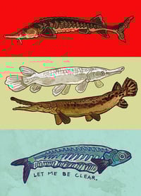 Image 1 of Long fish stickers/keychains/magnets