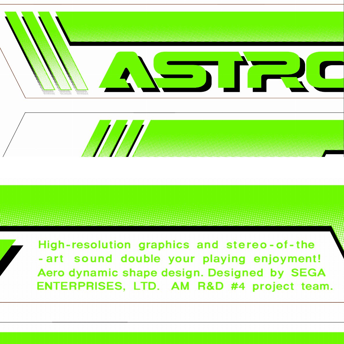 ASTRO シーグリ　タイムカプセル SEGA Astro City: Candy Cabinet UV Reactive Neon Side Art