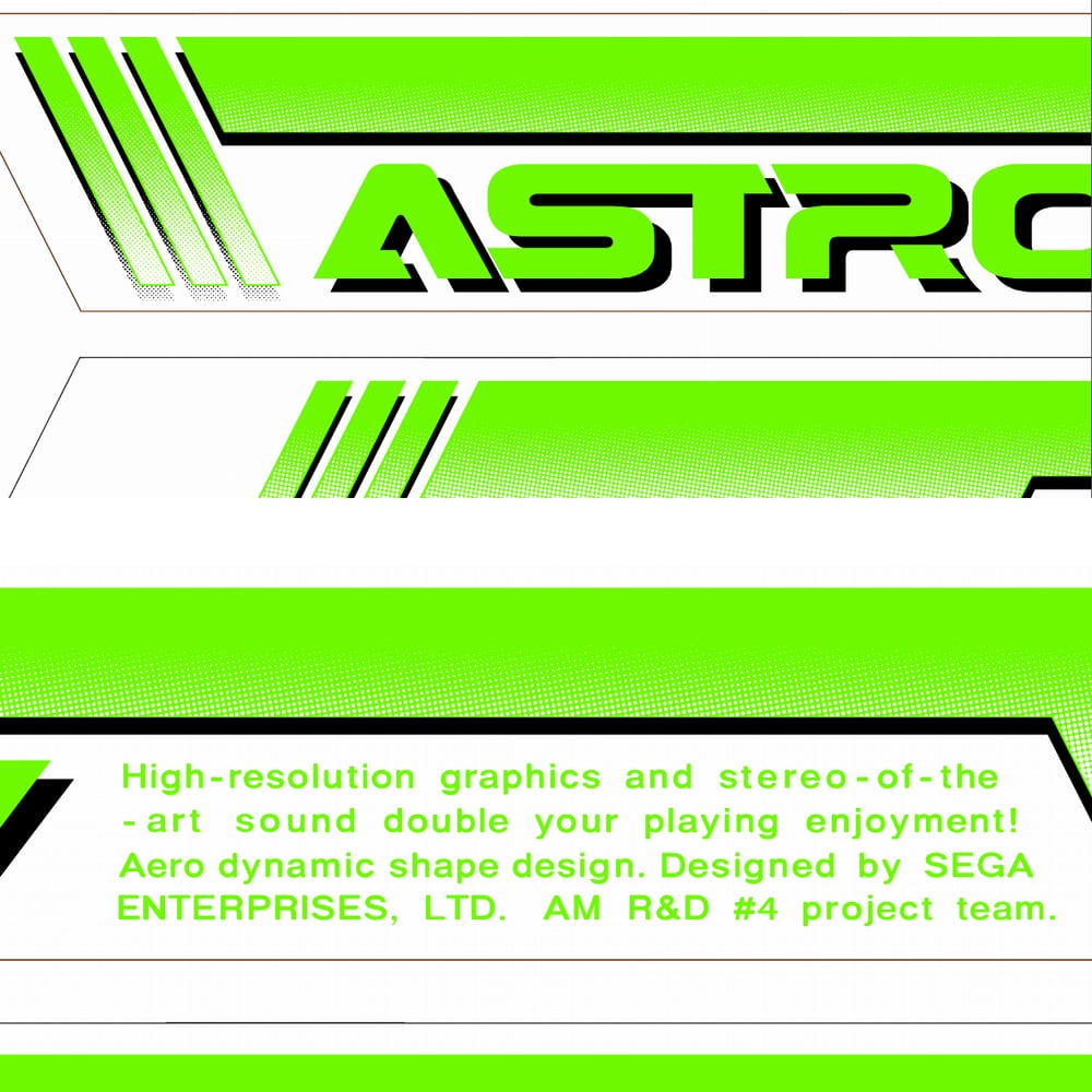 Image of SEGA Astro City: Candy Cabinet UV Reactive Neon Side Art