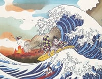 Image 3 of The Great wave of Geisha / A3 Art Print