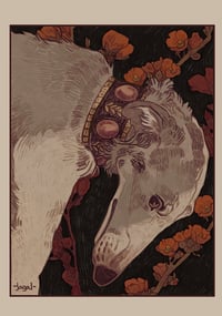 Image 2 of T-shirt: Borzoi BLACK