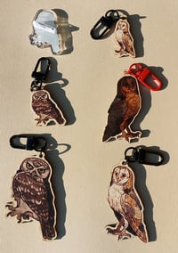 Image 4 of Owl/wood pigeon wooden/acrylic charms