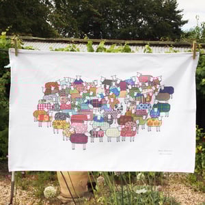 Image of Colourful Sheep Tea Towel