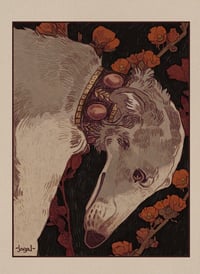"Collar" borzoi print