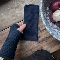 Image 4 of Wrist Worms, Merino, Dark Marine Blue