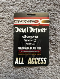 Image 1 of Static-X/Dope/Wednesday 13/Raven Black (Wisc. Death Trip 20th Anniv. Summer Tour) Laminate