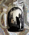 12oz Wolf in The Moonlight Stainless Steel Coffee Mug (Glow)