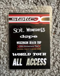 Image 1 of Static-X/Dope/Wednesday 13/Raven Black (Wisc. Death Trip 20th Anniv. Europe Tour) Laminate