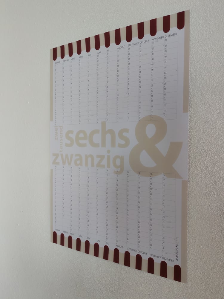 Image of Wandkalender COLOR 2026 A2
