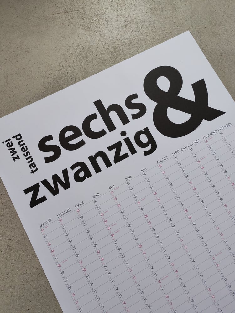 Image of Wandkalender A1 2026