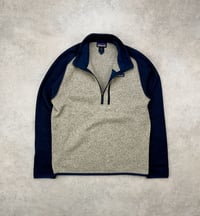 Image 2 of Patagonia Better Sweater Fleece Pullover Oatmeal Navy Medium Mens 