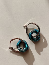 Silvery Textured Glass Earrings