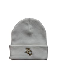 Image 1 of "GOLDEN MONO" BEANIE - SNOW WHITE