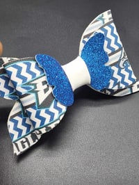 Image 1 of Footbal fan Hairbow hair accesory for football lovers Eagles Hair Clip