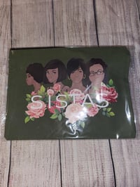 Image 1 of Handmade Sistas Handbag, Olive Green Floral Purse