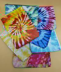 Image 1 of Handcrafted Faux Leather Tye Dye Makeup Bags Cosmetic Bags handbags