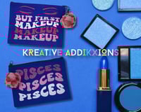 Image 2 of Pisces Royal Blue Cosemetic bag , Makeup Bag