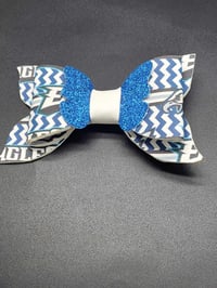 Image 2 of Footbal fan Hairbow hair accesory for football lovers Eagles Hair Clip
