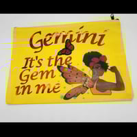 Image 2 of It's the Gem in Me Gemini Yellow Cosmetic Makeup Bag