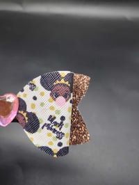 Image 2 of Brown girl Glitter 2pc hairbow set