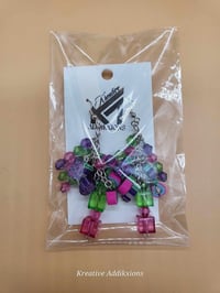 Image 3 of Handcrafted Fruity Addikxion Earrings Grapes & Dragon Fruit Earrings