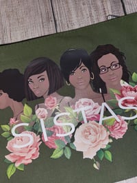 Image 4 of Handmade Sistas Handbag, Olive Green Floral Purse