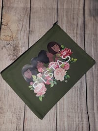 Image 5 of Handmade Sistas Handbag, Olive Green Floral Purse