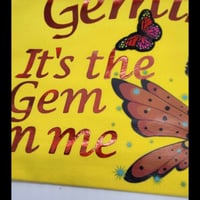 Image 5 of It's the Gem in Me Gemini Yellow Cosmetic Makeup Bag