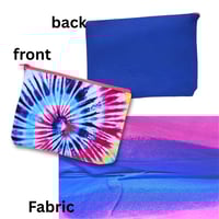 Image 4 of Handcrafted Faux Leather Tye Dye Makeup Bags Cosmetic Bags handbags