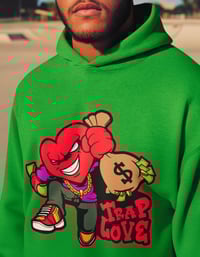 Image 1 of Green XL Trap Love Unisex Hoodie
