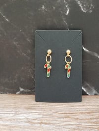 Image 8 of Christmas Earrings Red white and Green 20 different styles Holiday earrings