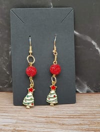 Image 9 of Christmas Earrings Red white and Green 20 different styles Holiday earrings