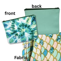 Image 6 of Handcrafted Faux Leather Tye Dye Makeup Bags Cosmetic Bags handbags