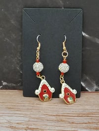 Image 10 of Christmas Earrings Red white and Green 20 different styles Holiday earrings