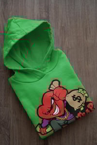 Image 3 of Green XL Trap Love Unisex Hoodie