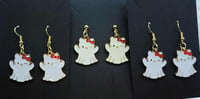 Image 8 of Halloween Hello Kitty Earrings, Spooky Gold Plated Charms