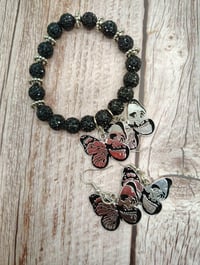 Image 3 of Enchanted Skull & Butterfly Bracelet and Earring Duo